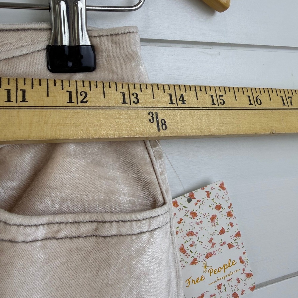 NWT Free People Sweet Jane Velvet Skinny Pants Champagne 26 - Picture 7 of 10